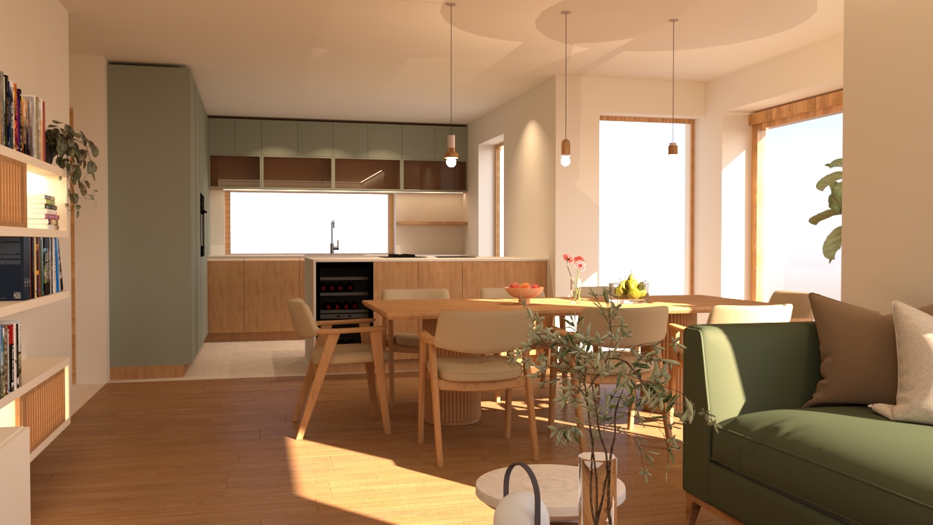 Hiša B — notranje oblikovanje Nova Dvojina